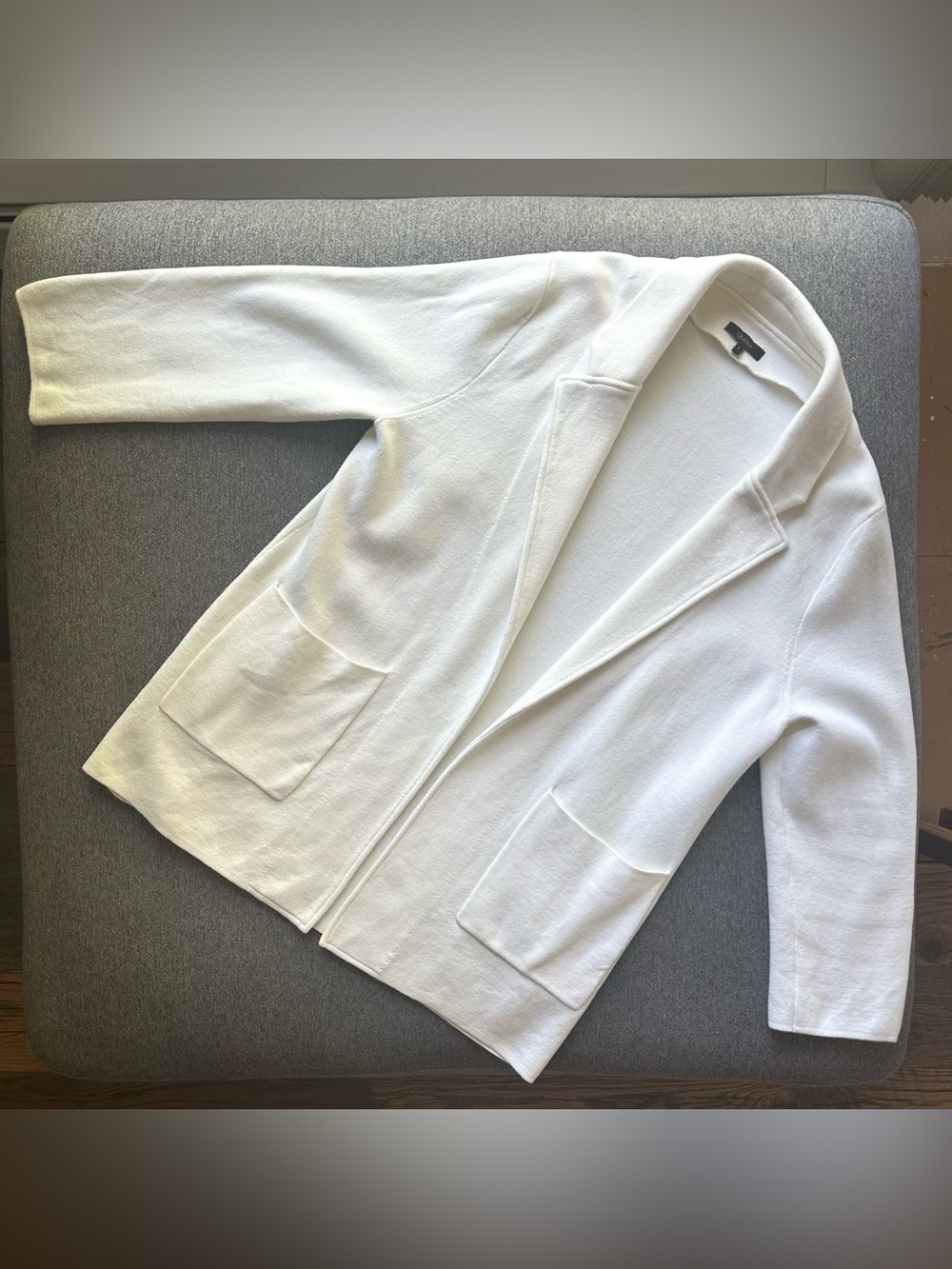 Quince 100% Organic Cotton Open Front Cardigan Large